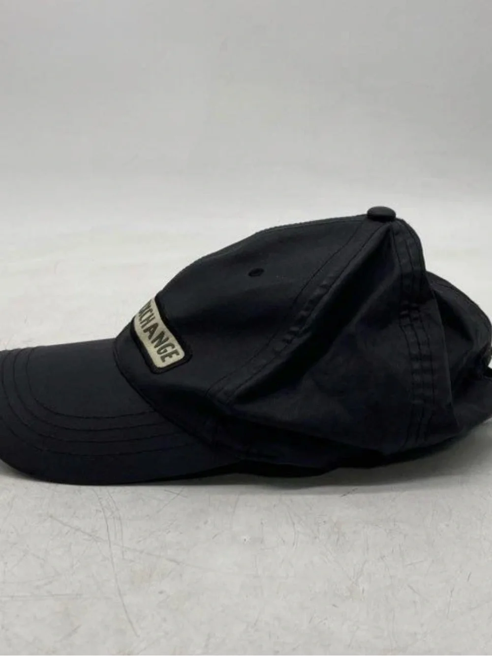 Armani Exchange Men's Black Logo adjustable strap Baseball Cap